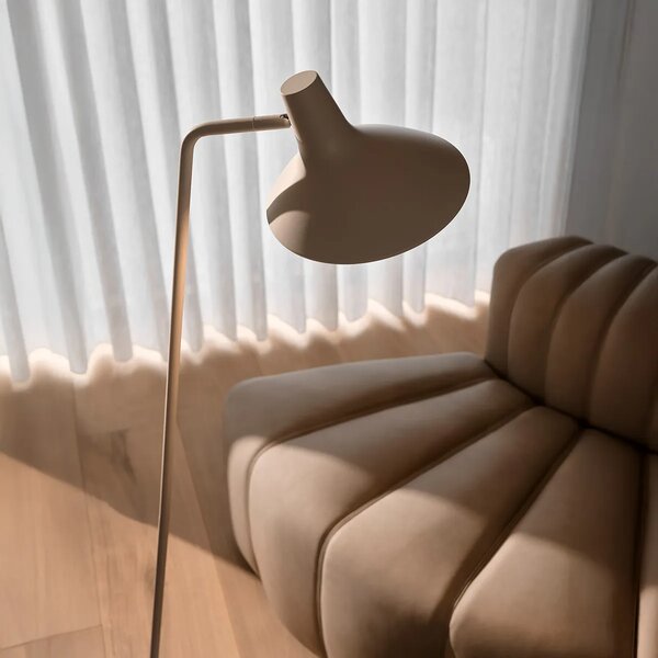 Stojací lampa Nordlux Darci Floor - písková, ø 23 cm