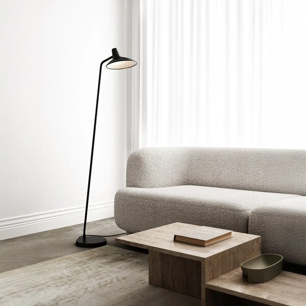 Stojací lampa Nordlux Darci Floor - písková, ø 23 cm
