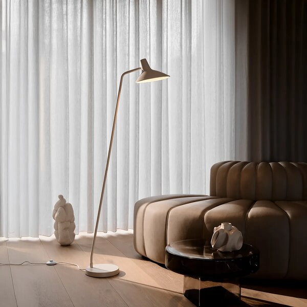 Stojací lampa Nordlux Darci Floor - písková, ø 23 cm