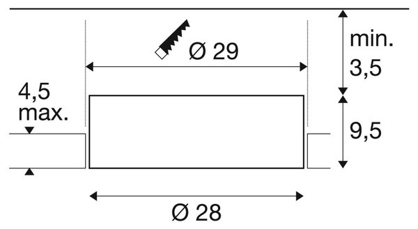 LA 1008630 MEDO® 30 vestavné svítidlo do stropu, bezrámové, 3000/4000K, 70°, IP20, kulaté, bílé - BIG WHITE (SLV)