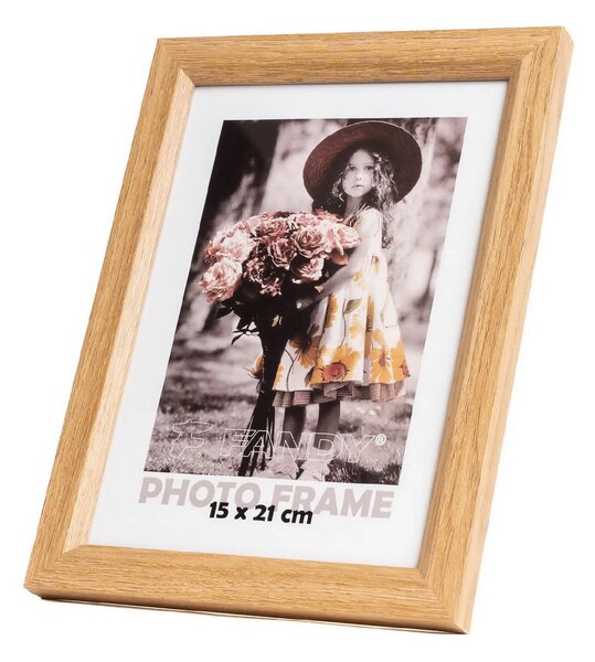 FANDY Dřevěný fotorámeček Bevel 15x21 2 hnědý