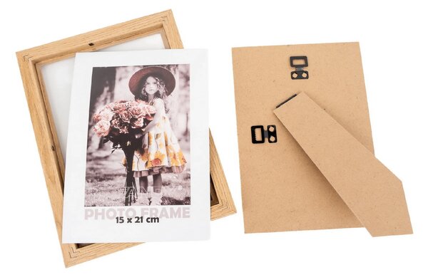 FANDY Dřevěný fotorámeček Bevel 15x21 2 hnědý