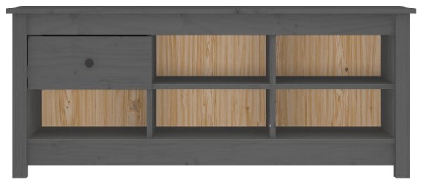 Botník šedý 110 x 38 x 45,5 cm masivní borovice