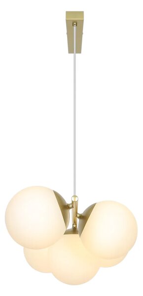 Závěsné/stropní svítidlo Nordlux Lilly 5-spot - mosaz, ø 15 cm, d. 90 cm