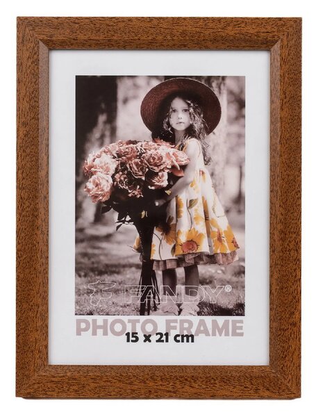 FANDY Dřevěný fotorámeček Bevel 15x21 3 tmavě hnědý
