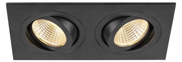 LA 1008007 NEW TRIA® 155 podhledový kroužek, D: 17 Š: 9 V: 4 cm, dvousvítidlo, IP 20, černý - BIG WHITE (SLV)