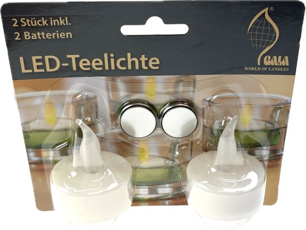 LED svíčky čajové set 2 ks + baterie
