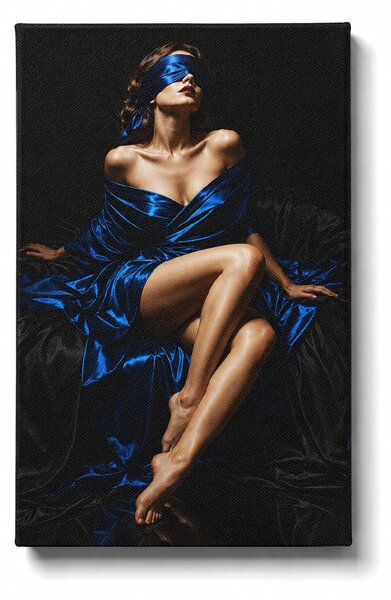 KRAFTHOUSE.EU Safírové Tajemství – obraz na plátně Premium Canvas | 100% bavlna | Různé rozměry Velikost: 70 x 50 cm