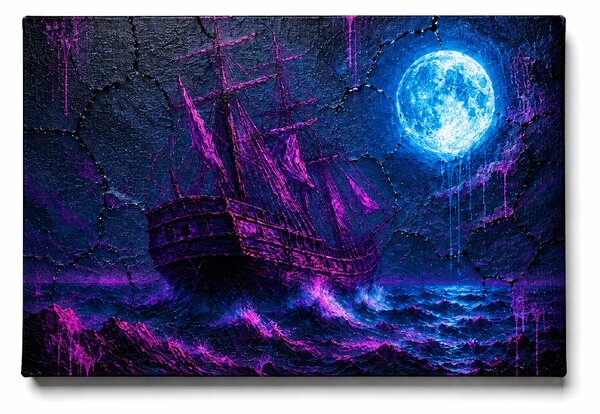 KRAFTHOUSE.EU Moonlit Phantom – obraz na plátno Premium Canvas (100% bavlna) | Různé rozměry Velikost: 40 x 30 cm