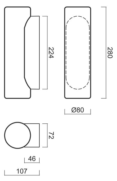 OSMONT FLO67284 FLORA 4 stropní/nástěnné skleněné svítidlo stříbrná / bílá IP43 3000 K 8W LED