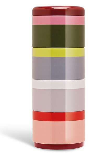 Stohovatelné barevné plechovky set 4 ks Celia REMEMBER (barva - barevný vzor Celia)