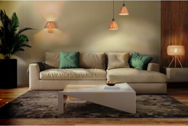 Ledvance - Lustr na lanku DECOR RAFFIA 1xE27/15W/230V rafie