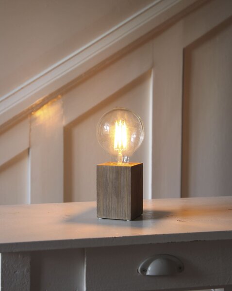 Dřevěná lampa Lys Brown