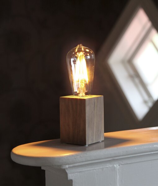 Dřevěná lampa Lys Brown