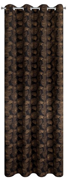 ZATEMŇOVACÍ ZÁVĚS NA KROUŽCÍCH MARIGOLD 140X250 CM ČERNÁ
