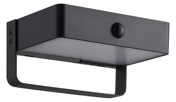 Nástěnné svítidlo Nordlux Saulio Solar - černá, š. 15,6 cm, v. 7,3 cm