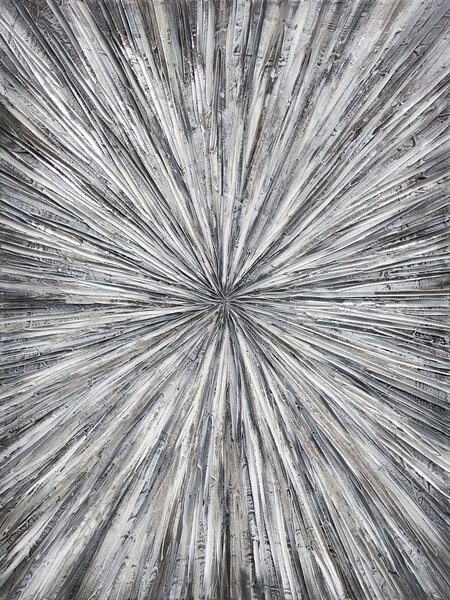 Obraz SILVER GLOW - ručně malovaný 90x120cm