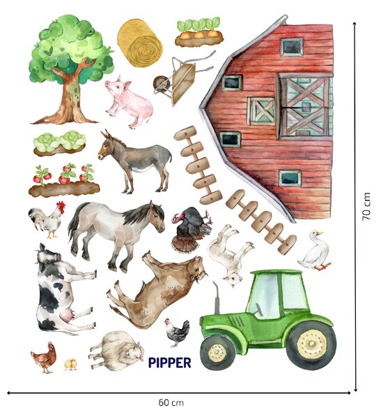 PIPPER. Samolepka na zeď "Farma"