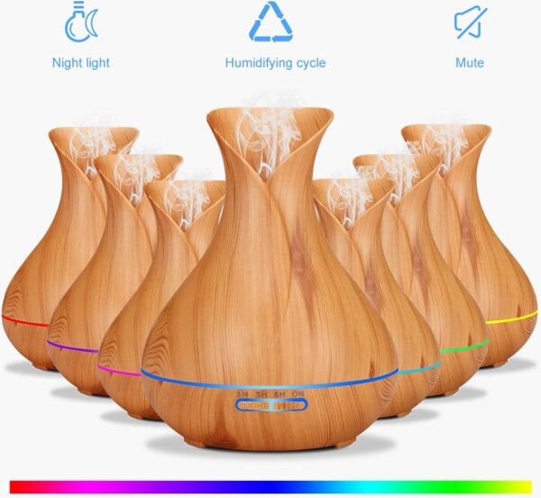 LED RGB Zvlhčovač a ionizátor vzduchu 400 ml