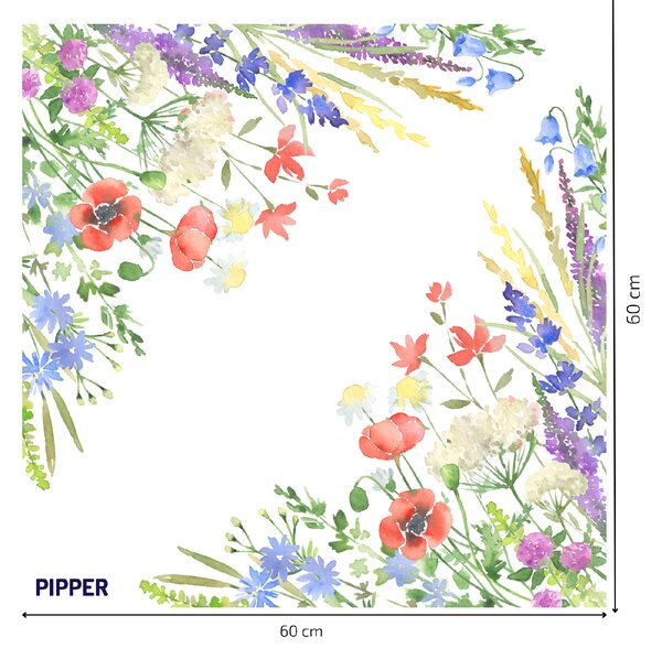 PIPPER. Samolepka na zeď "Luční květiny"