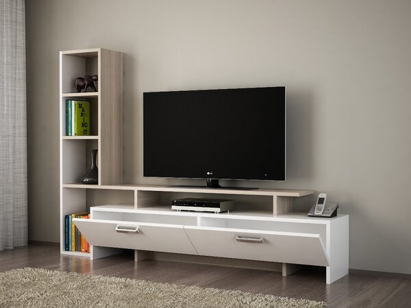 TV stolek/skříňka Simka (bílá + cordoba)