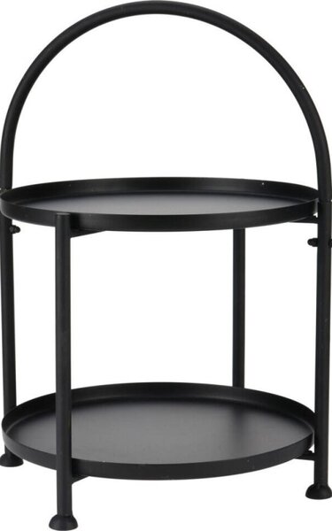 Konferenční stolek Home Styling Collection kulatý 34 x 34 x 45,5 cm černý