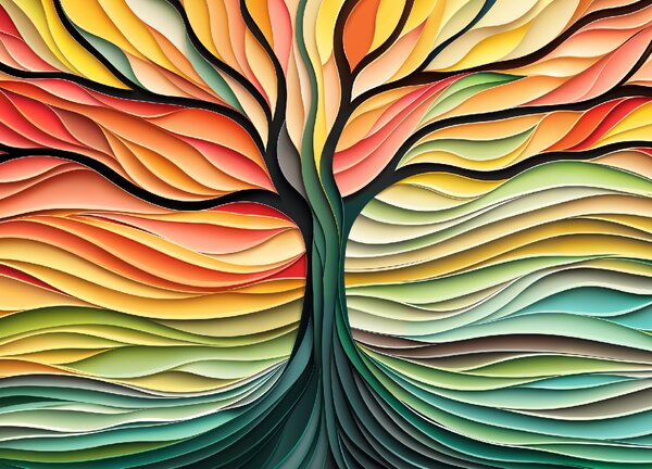 Obraz na plátně - Strom života Tichý západ FeelHappy.cz Velikost obrazu (šířka x výška): 60 x 20 cm