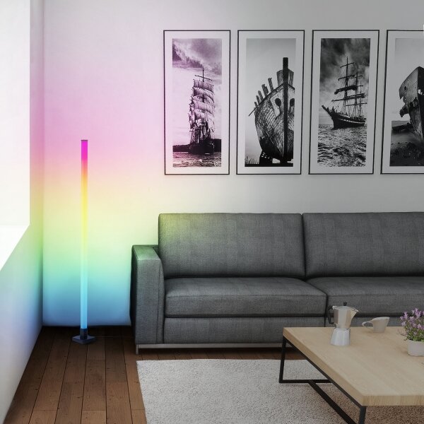 Brilliant - LED RGBW Stmívatelná stojací lampa NEELE LED/6,5W/230V černá + DO