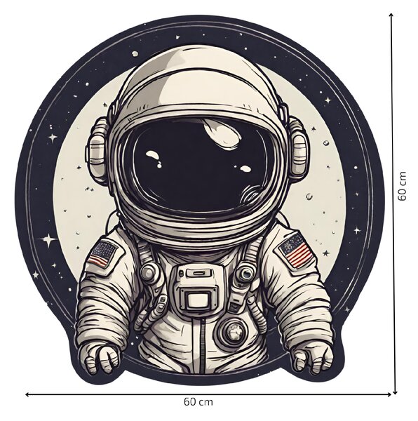 PIPPER. Kruhová samolepka na zeď "Astronaut" Velikost: 60cm