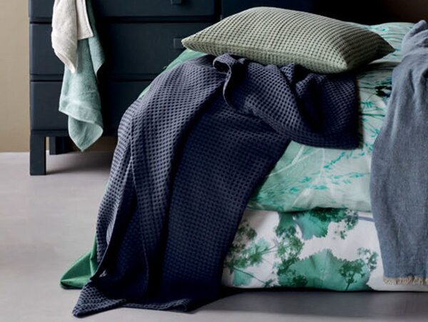Vandyck Luxusní přehoz na postel Home Piqué waffle Nightblue - 160x250 cm