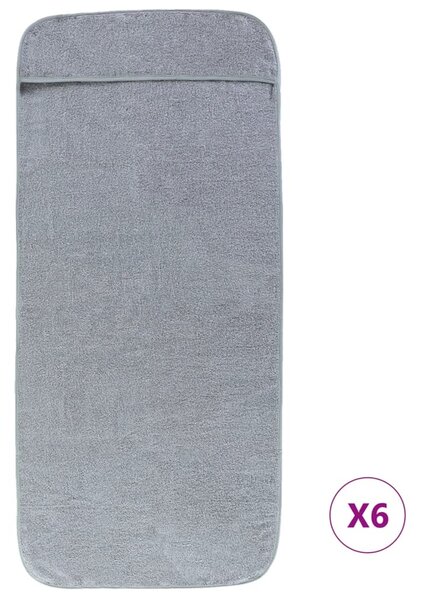 Plážové osušky 6 ks šedé 60 x 135 cm textil 400 GSM 3157053