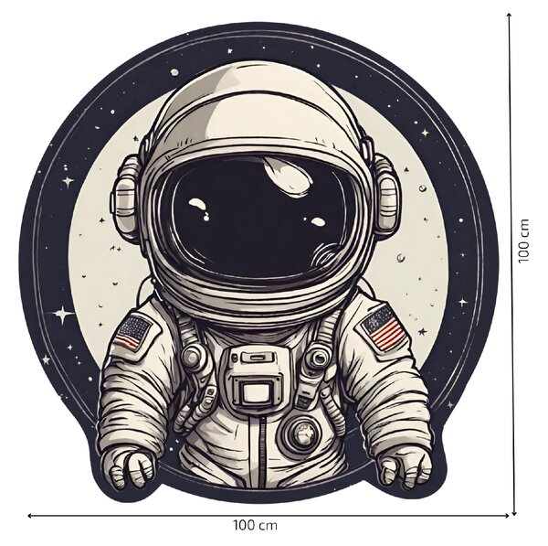PIPPER. Kruhová samolepka na zeď "Astronaut" Velikost: 60cm