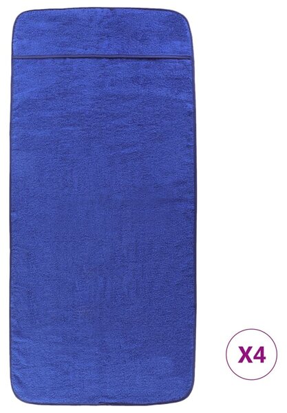 Plážové osušky 4 ks královsky modré 60 x 135 cm textil 400 GSM