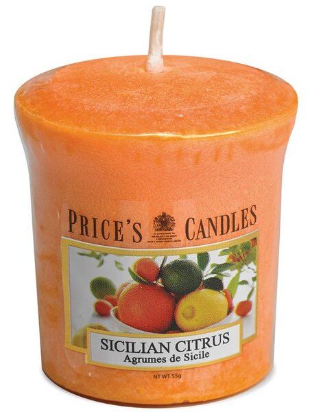 Price´s FRAGRANCE votivní svíčka Sicilské citrusy - hoření 15h