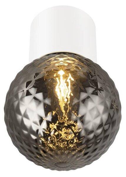 LA 1007858 Skleněné stínidlo VARYT Diamant smoke - BIG WHITE (SLV)