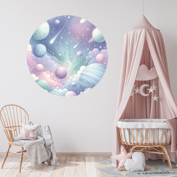 PIPPER. Kruhová samolepka na zeď "Magický vesmír" Velikost: 60cm
