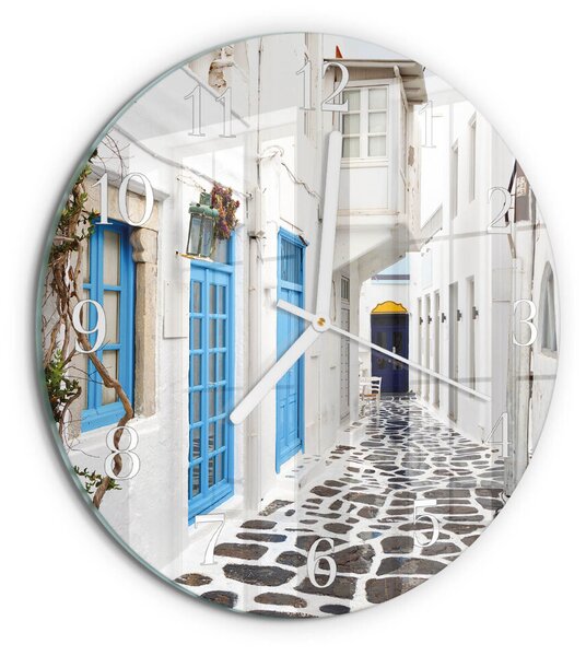 Skleněné hodiny na stěnu Santorini zsob-fi30-00084740