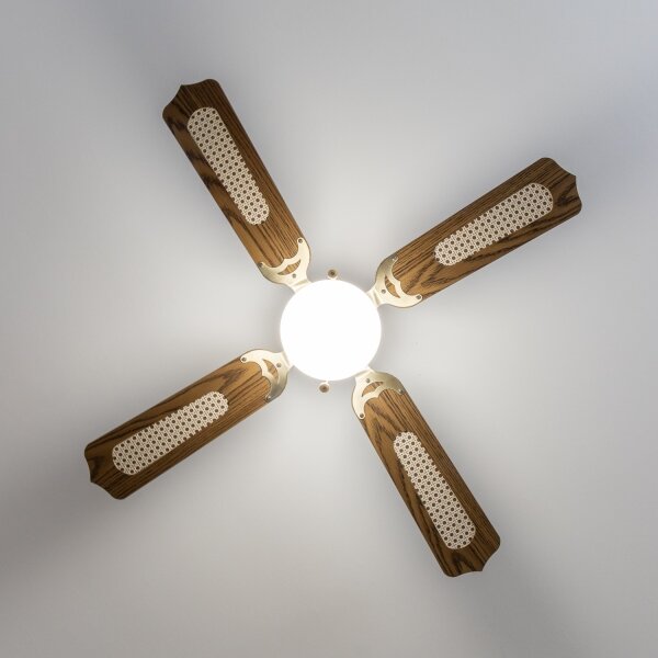 ZEVENTI - Stropní ventilátor NAVAGIO 1xE27/60W/230V hnědá
