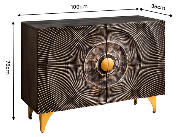 Komoda GOLDEN SUNSET 100 CM masiv mango Nábytek | Úložné prostory | Komody | Nízké