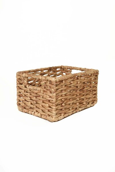 Policový koš CESTERO, vodní hyacint, 34x24x18 cm, natur