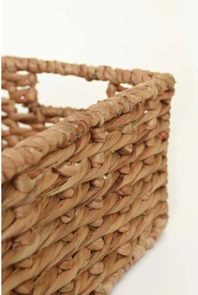 Policový koš CESTERO, vodní hyacint, 34x24x18 cm, natur