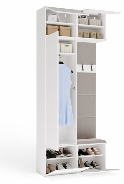 Předsíňová stěna HAGA II 1Sz1W - bílá