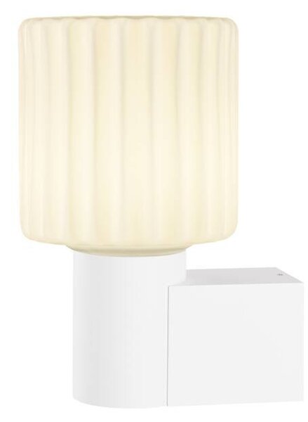 LA 1007860 Skleněné stínidlo VARYT Plisé - BIG WHITE (SLV)