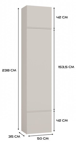 Předsíňová stěna HAGA II 1Sz1W - béžová
