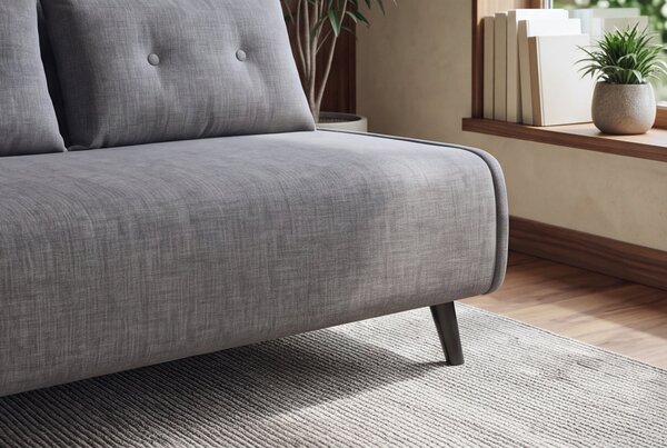 Rozkládací pohovka SMART MULTIFUNCTION 140 CM šedá samet Nábytek | Obývací pokoj | Sedací soupravy a pohovky | Pohovky | Rozkládací