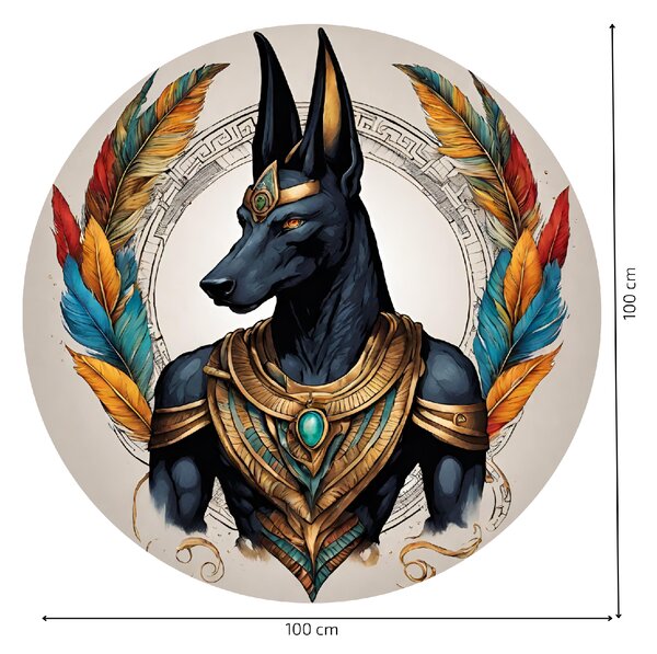 PIPPER. Kruhová samolepka na zeď "Anubis" Velikost: 60cm