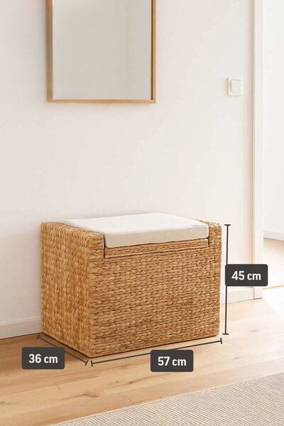 Taburet MONO PLUS, vodní hyacint, výška 45 cm, natur