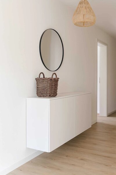 Dekorační košík CABAZ, ratan, výška 42 cm, natur