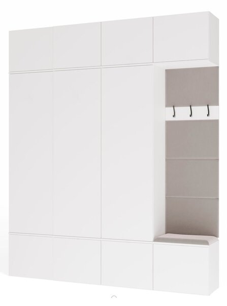 Předsíňová stěna HAGA IV 3Sz1W - bílá