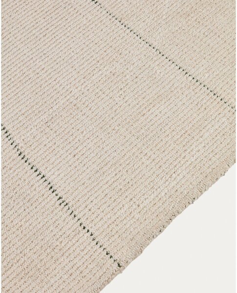 Krémový ručně tkaný koberec s příměsí bavlny 230x160 cm Lisdan – Kave Home